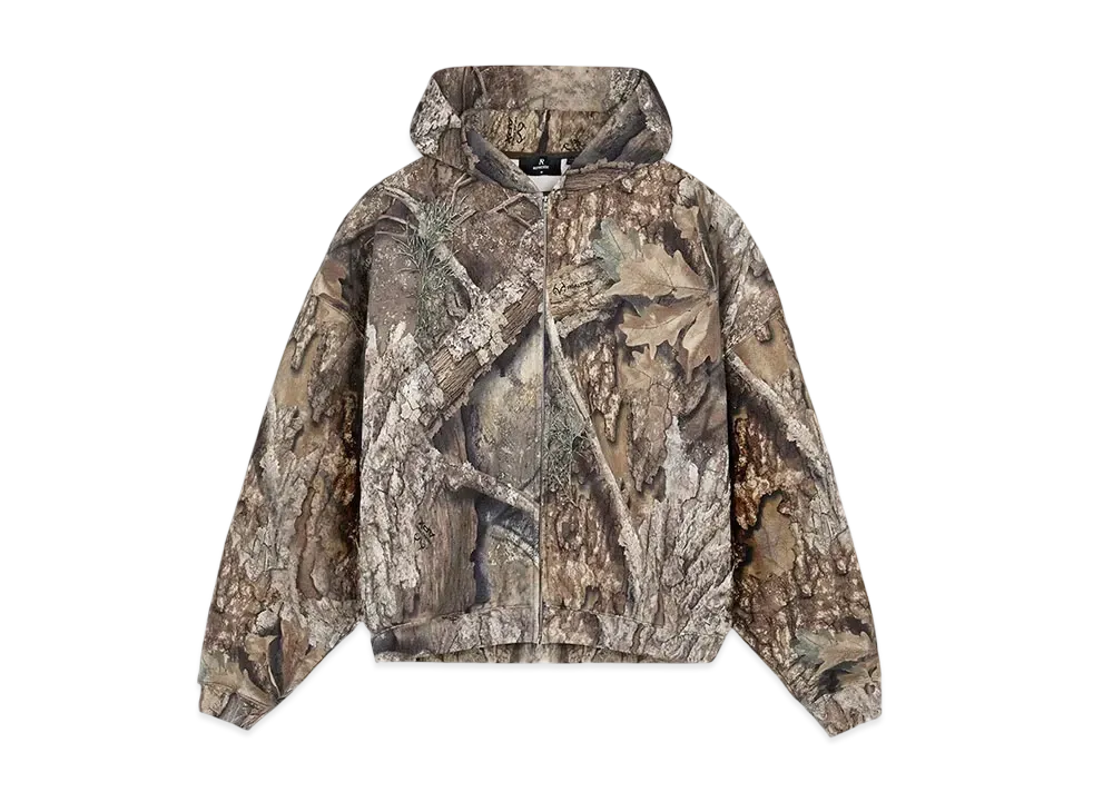 REPRESENT Realtree Zip Up "Camo" Boxy Hoodie "Camo"