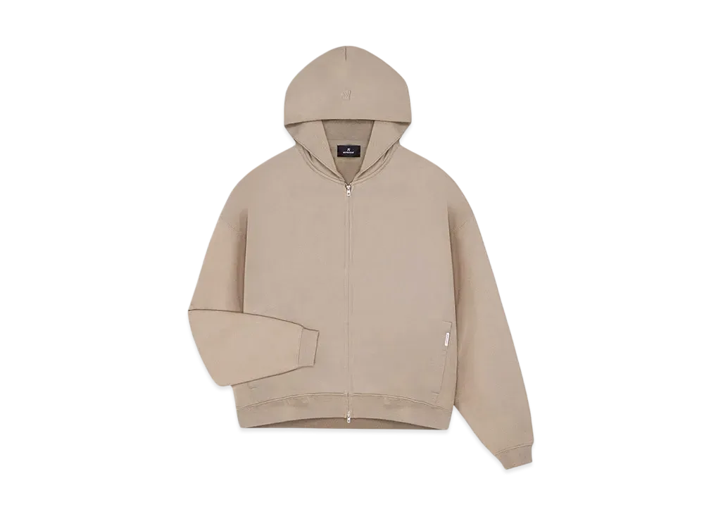 REPRESENT Initial Boxy Zip Through Hoodie "Dune"
