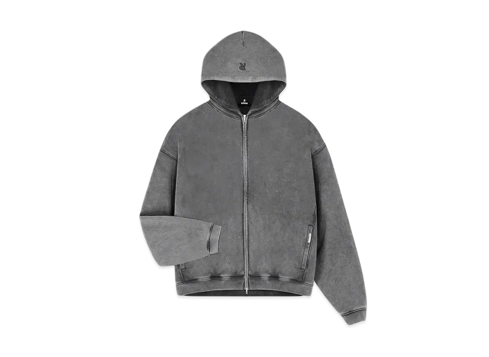 REPRESENT Initial Boxy Zip Through Hoodie "Vintage Grey"