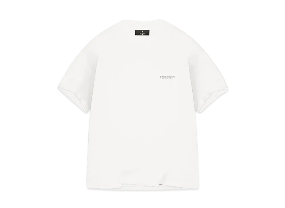 REPRESENT Block Logo T-Shirt "Flat White"