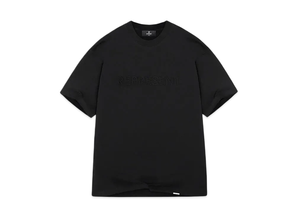 REPRESENT Serif Logo T-Shirt "Jet Black"