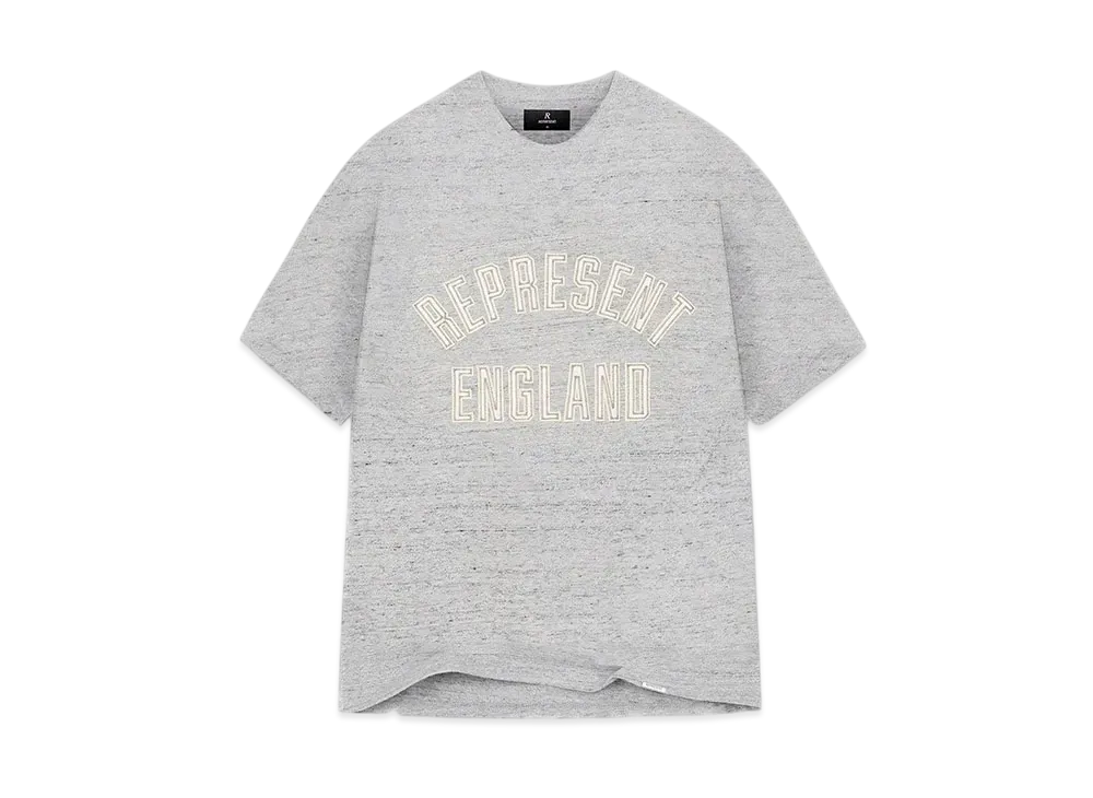 REPRESENT England Applique T-Shirt "Grey Marl"