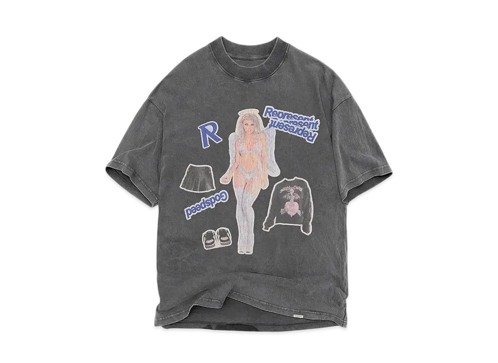 REPRESENT Question Your Innocence T-Shirt "Vintage Grey"
