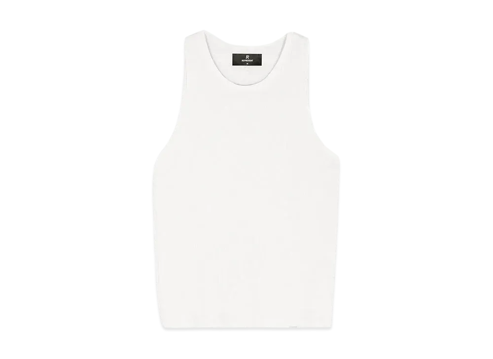 REPRESENT Initial Rib Vest "Flat White"
