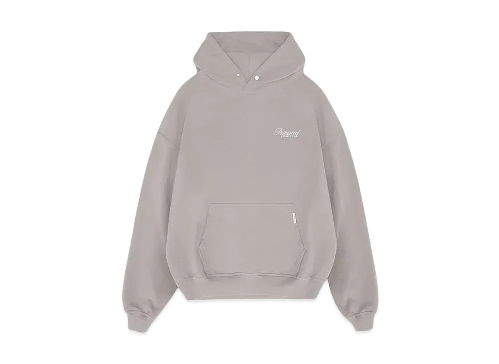 REPRESENT Owners Club Script Hoodie "Slate"