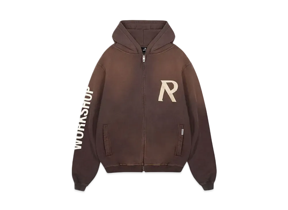 REPRESENT Masking Tape Initial Zip Hoodie "Cedar"