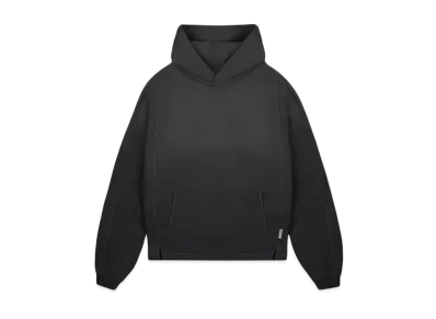 REPRESENT Stepped Hem Hoodie "Stained Black"