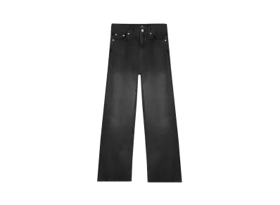 REPRESENT Mid Rise Wide Leg Jean "Washed Black"