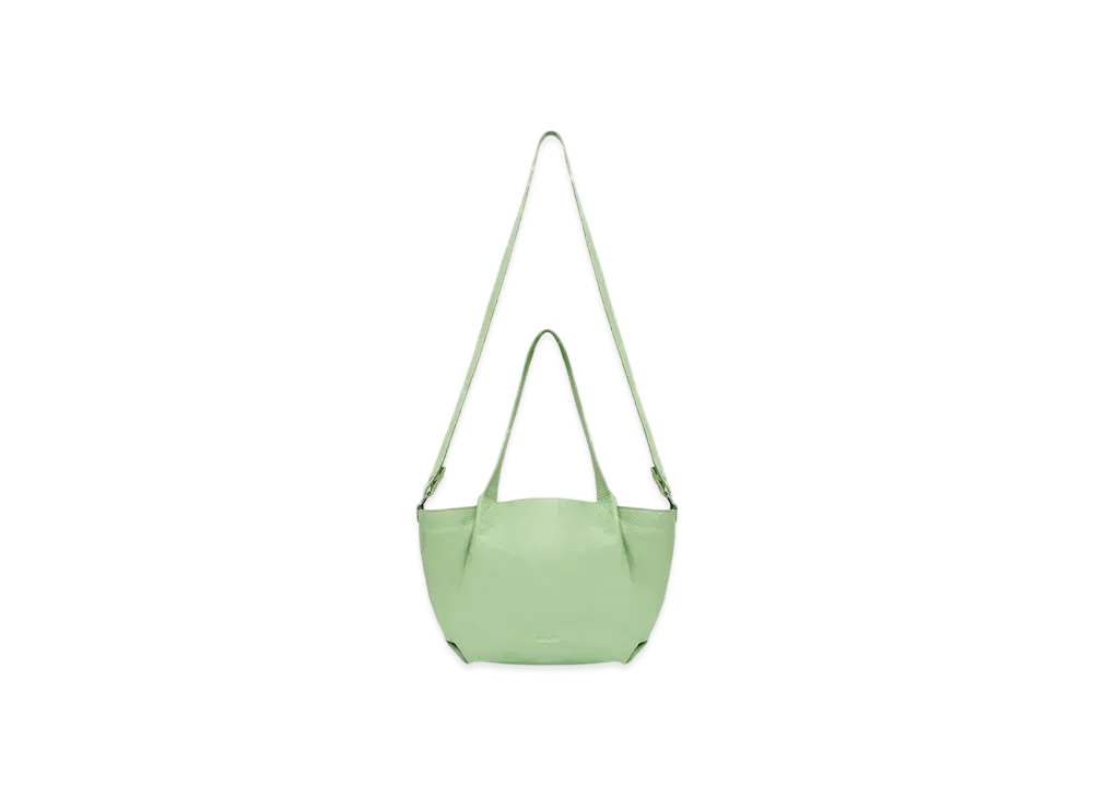 REPRESENT Leather Pleat Mini Tote "Forest Shade"
