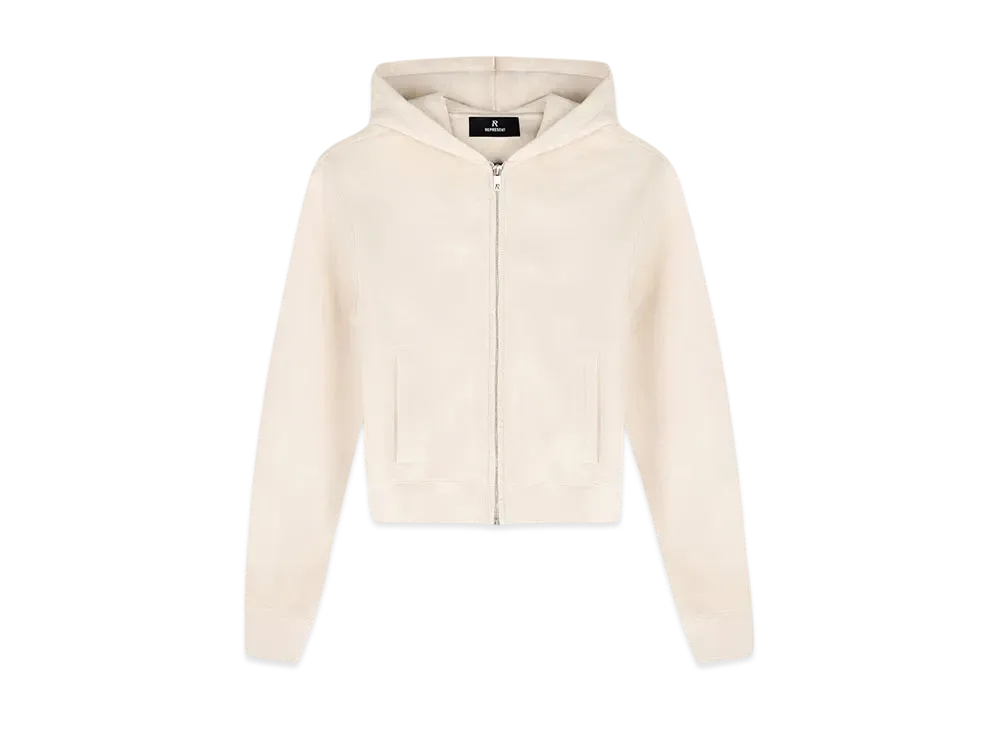 REPRESENT Owners Club Slim Zip Hoodie "Oat Milk"