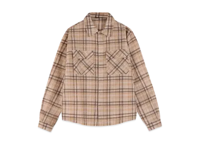 REPRESENT Sheer Flannel Shirt "Brown Check"