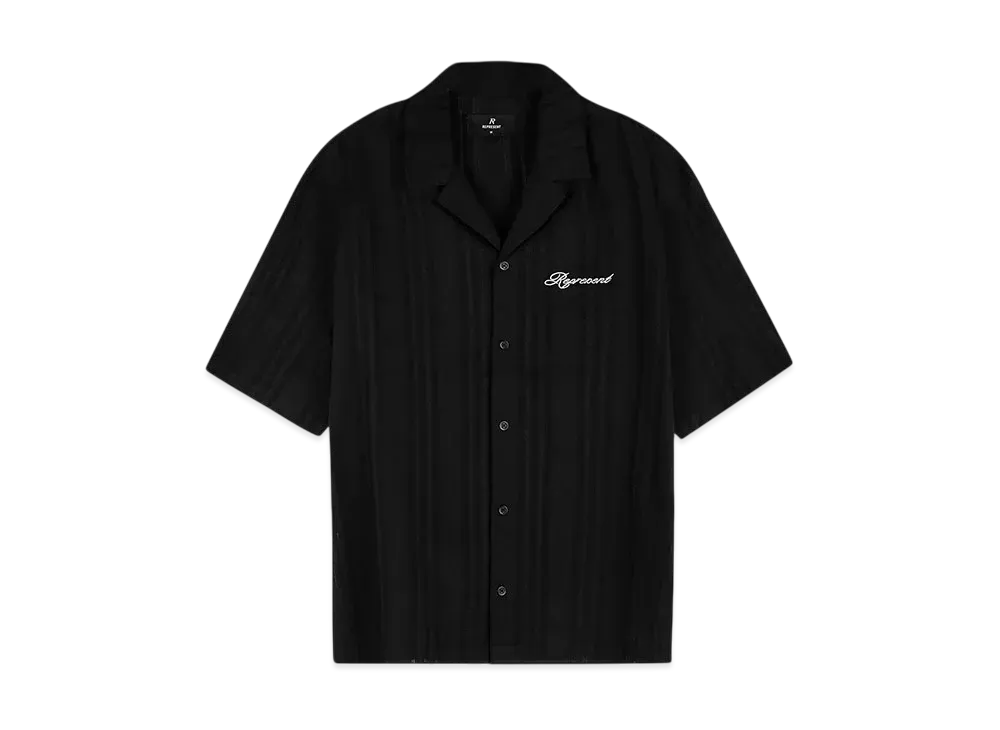 REPRESENT Embroidered Bowling Shirt "Jet Black"