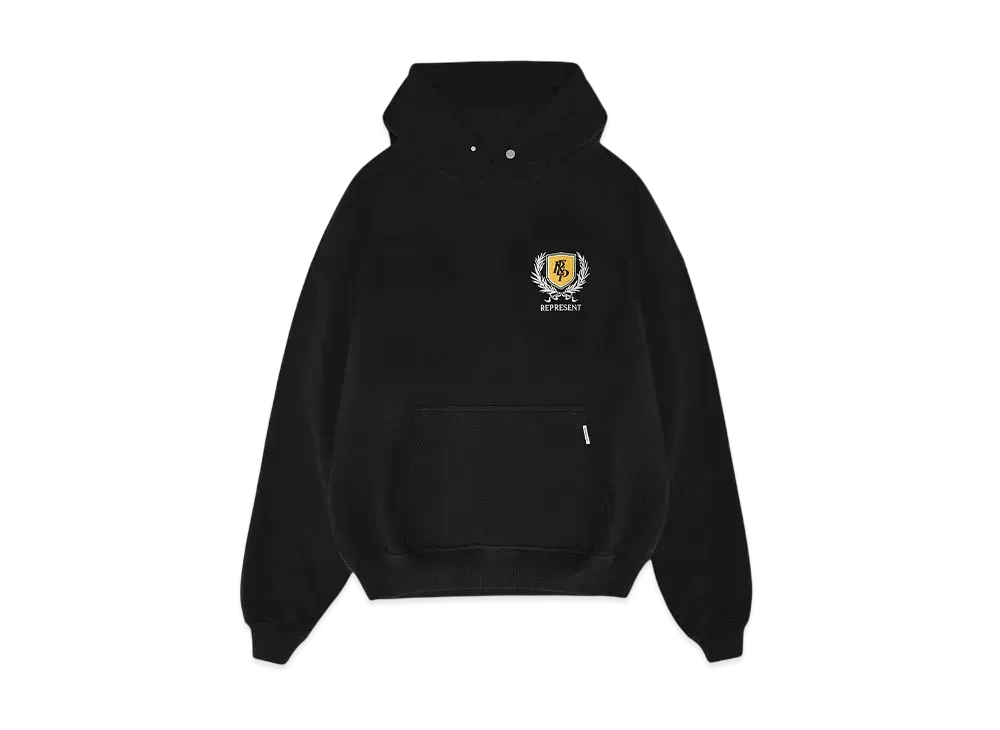 REPRESENT Crest Hoodie "Vintage Black"