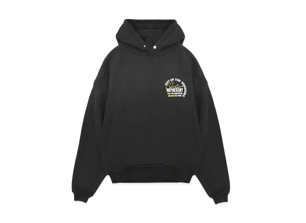 REPRESENT Out Of The Shadows Hoodie "Stained Black"
