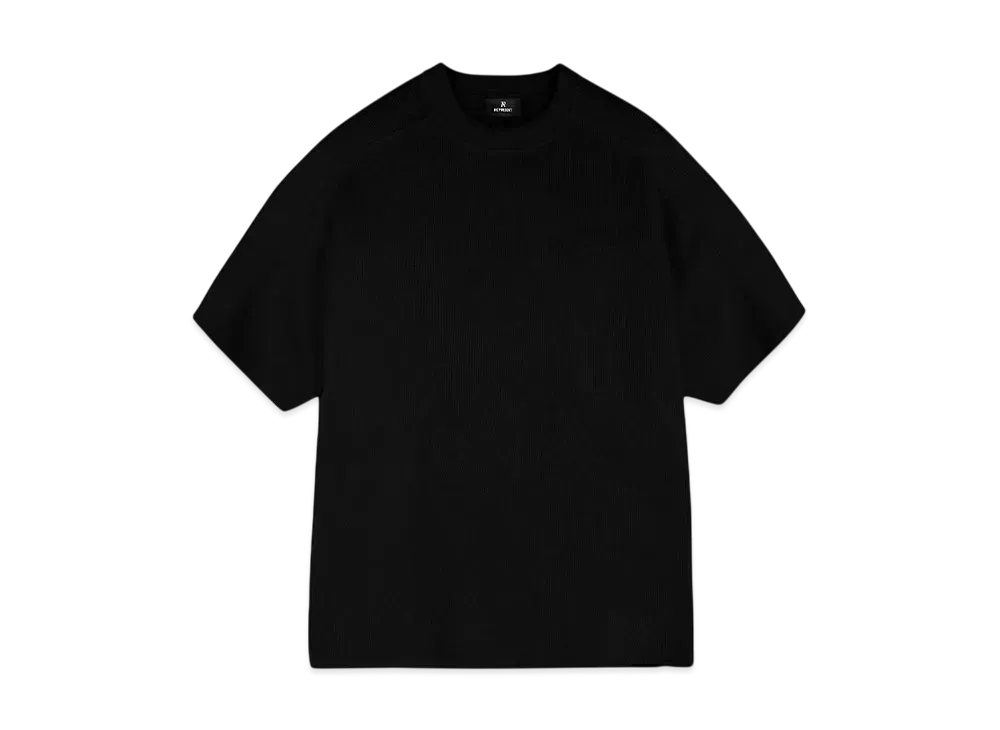 REPRESENT Waffle T-Shirt "Jet Black"