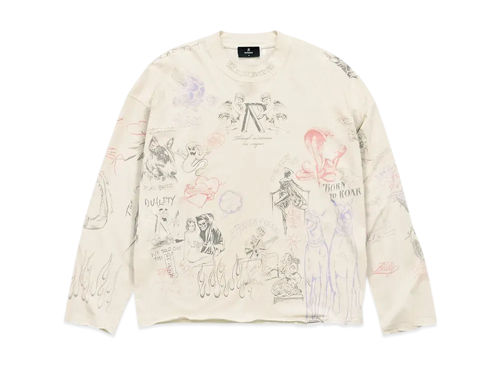 REPRESENT Legacy Long Sleeve T-Shirt "Buttercream"