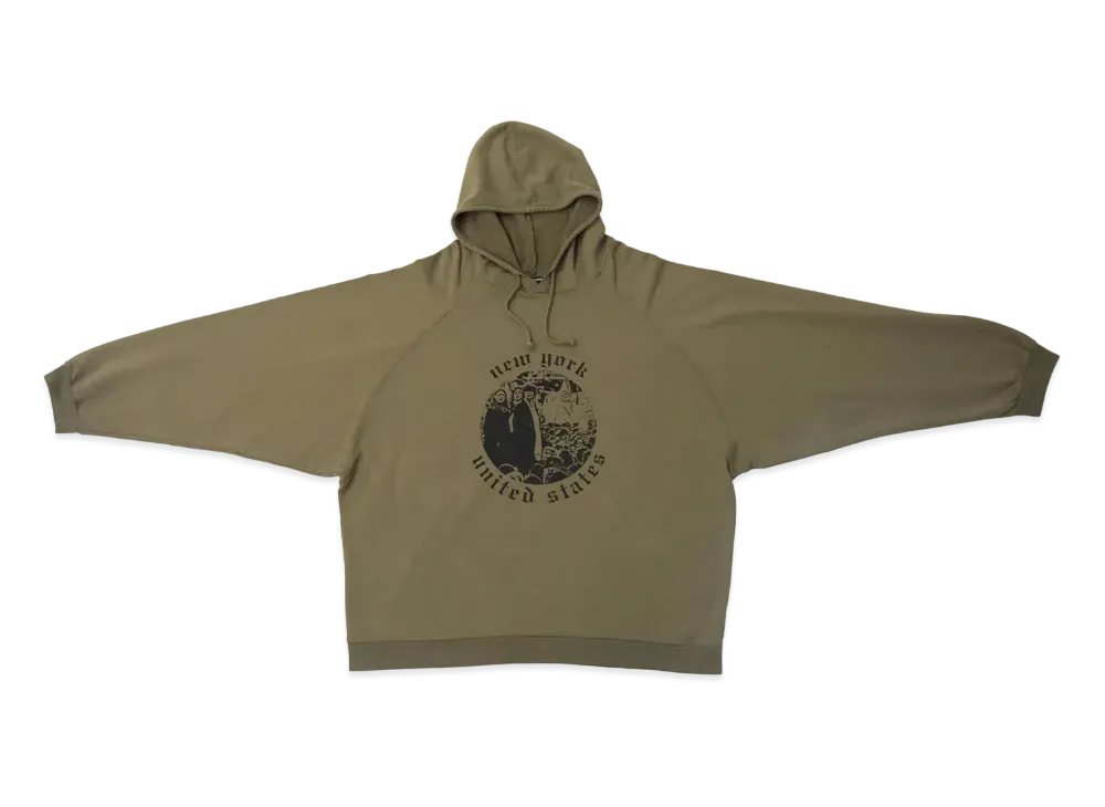 RAF SIMONS Redux Aw01 New York Hoodie "Olive"