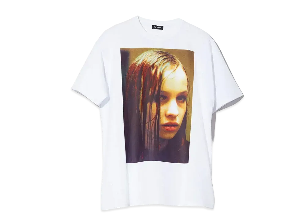 RAF SIMONS Oversized T-Shirt Christiane F. "White"