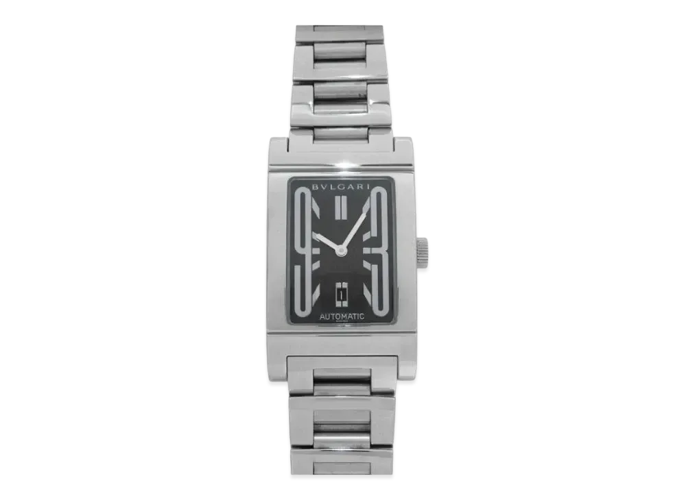 BVLGARI Lettangolo "Black/Stainless Steel/Silver"