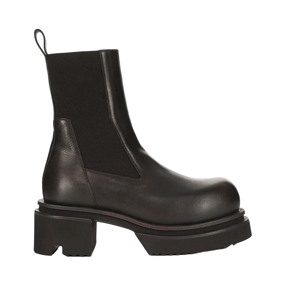 Rick Owens Beatle Bogun Washed Calf Leather "Grease"