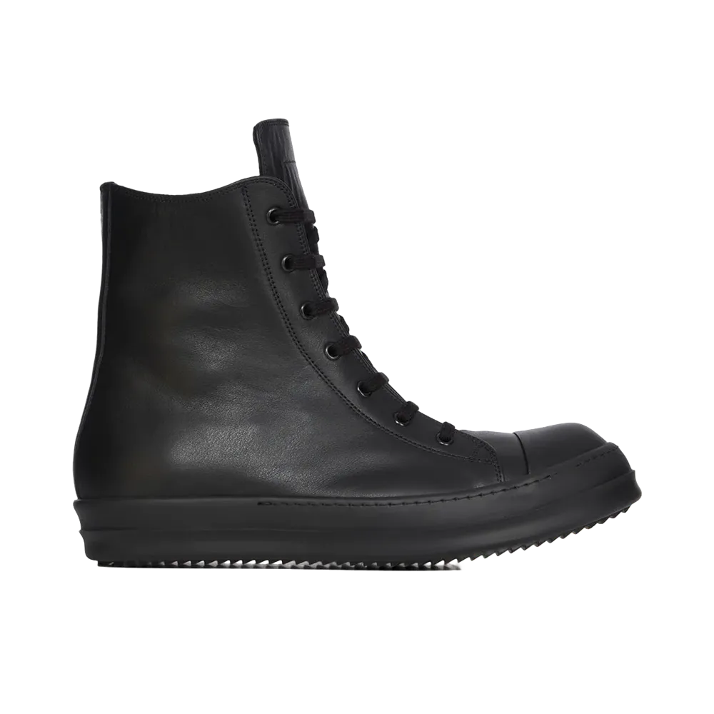 Rick Owens Sneaks Full Grain Calf Leather "All Black"
