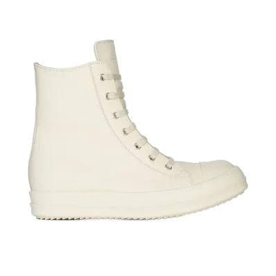 Rick Owens Sneaks Full Grain Calf Leather "Triple Milk"