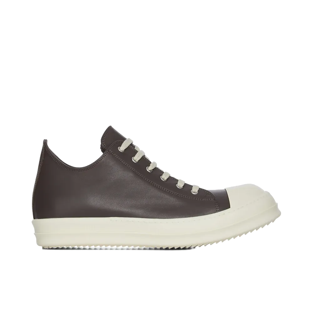 Rick Owens Low Sneaks Full Grain Calf Leather "Dark Dust/Milk"
