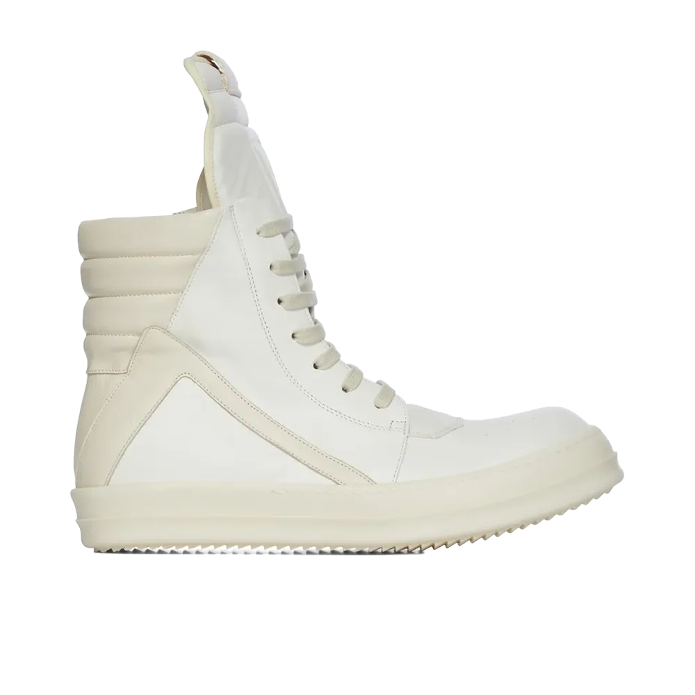 Rick Owens Geobasket Full Grain Calf Leather "Triple Milk"