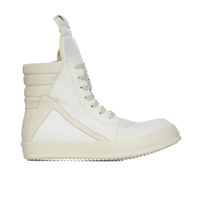 Rick Owens Geobasket Full Grain Calf Leather "Triple Milk"