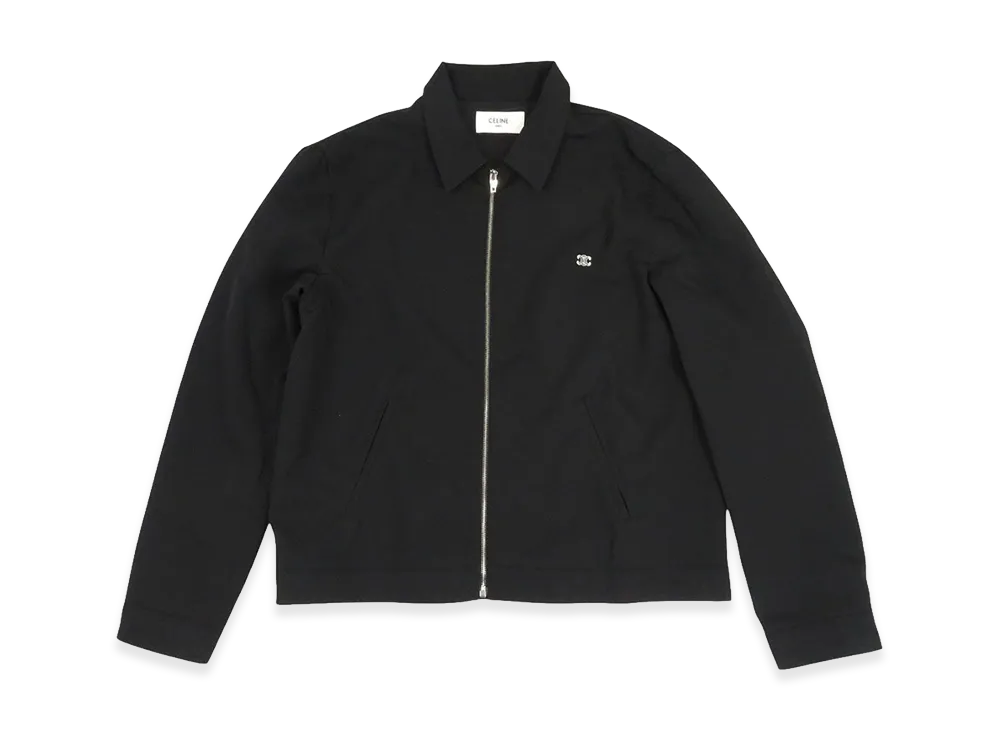 CELINE Triumph Logo Zip Up Jacket "Black"