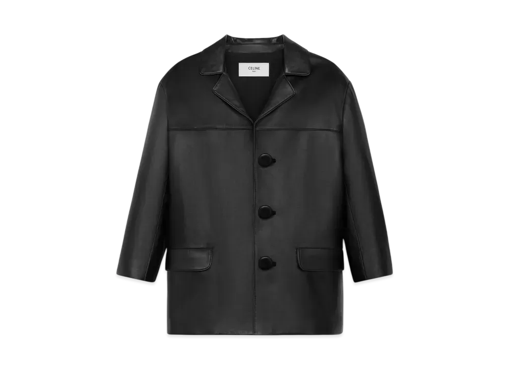 CELINE Women's Carcoat in Soft Lambskin "Black"