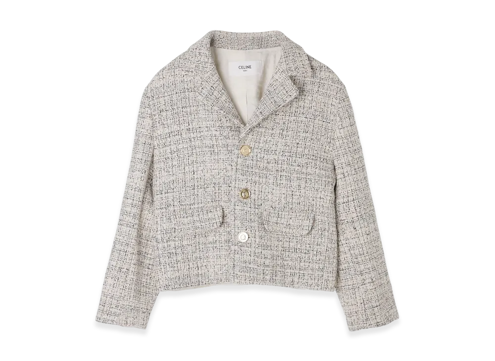 CELINE Veste Chelsea "Ivoire/Noir"