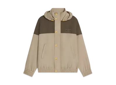 CELINE Women's Triomphe Windbreaker in Nylon "Beige"