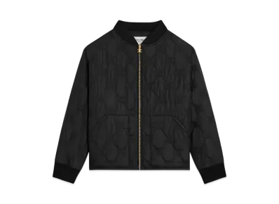 CELINE Women's Triomphe Teddy Jacket in Lightweight Nylon "Black"