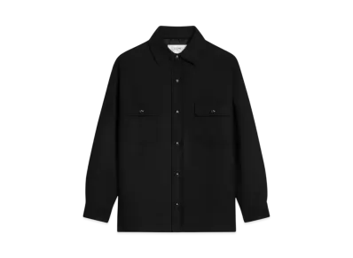 CELINE Men's Overshirt in Cashmere Flannel "Black"