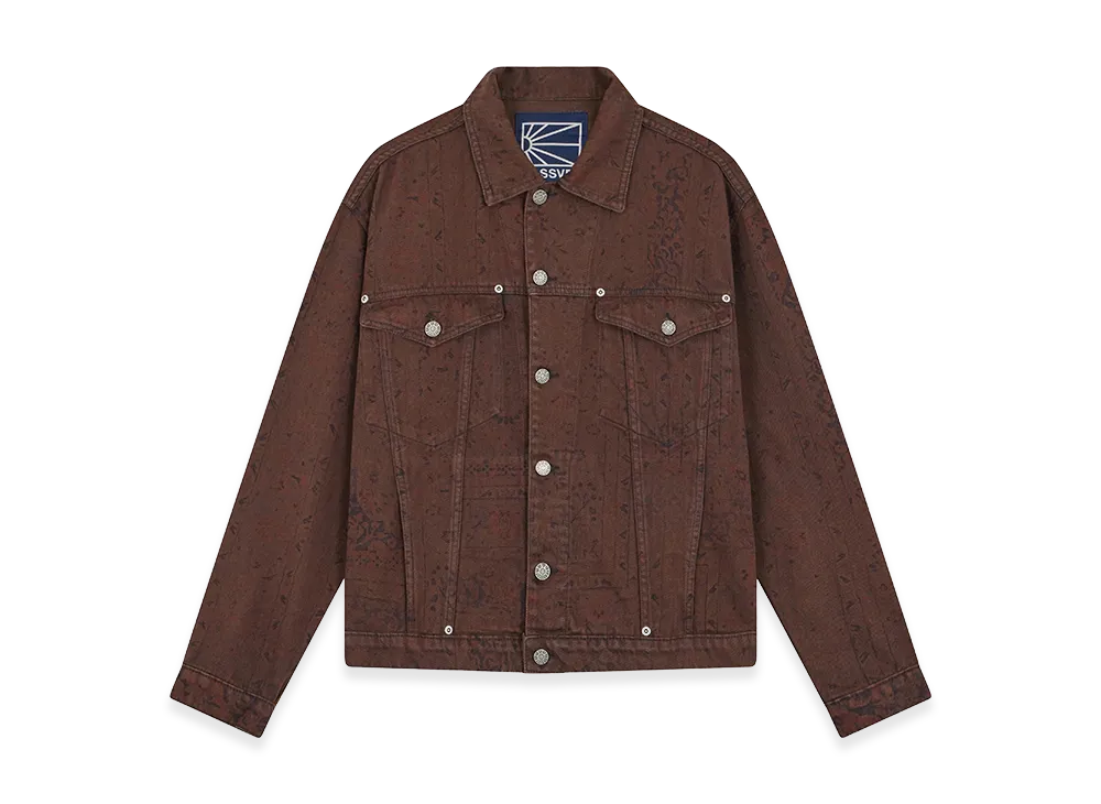 RASSVET Pigment Dyed Carpet Denim Jacket "Brown Grenit"