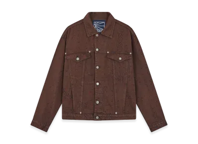 RASSVET Pigment Dyed Carpet Denim Jacket "Brown Grenit"