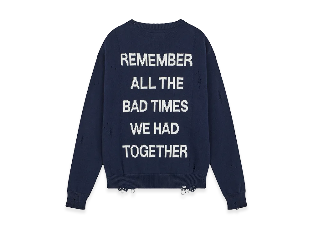 RASSVET Statement Knit Sweater "Dark Navy"