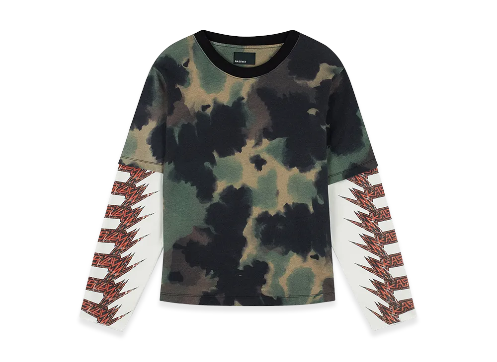 RASSVET Aux Layered Metal LS Tee "Camo"