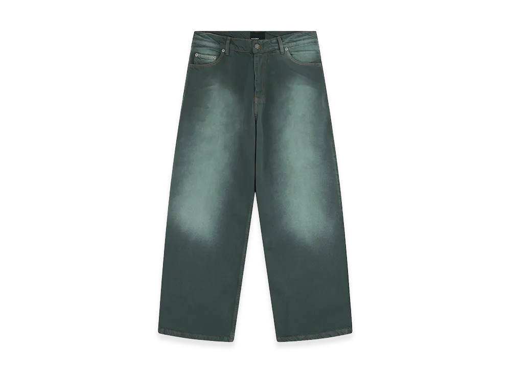 RASSVET Sun Dyed Baggy Denim "Dark Green"