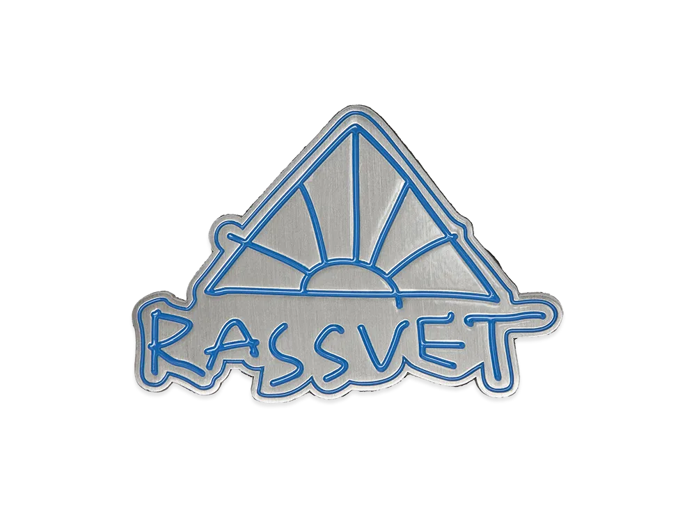 RASSVET Logo Pin "Silver/Blue"