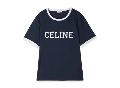CELINE Crew Neck T-shirt "Navy"