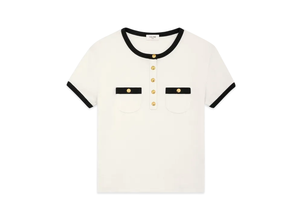 CELINE セリーヌ クロップド CELINE Tシャツ コットンジャージー セリーヌ】クロップド CELINE Tシャツ コットンジャージー