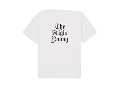 CELINE Men's Bright Young Loose T-Shirt in Cotton Jersey "Off White/Black"