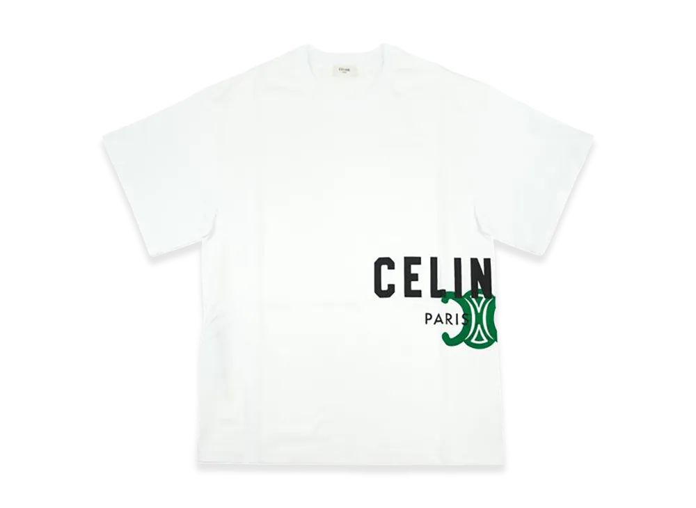 CELINE Triomphe Logo Print T-Shirt "White"
