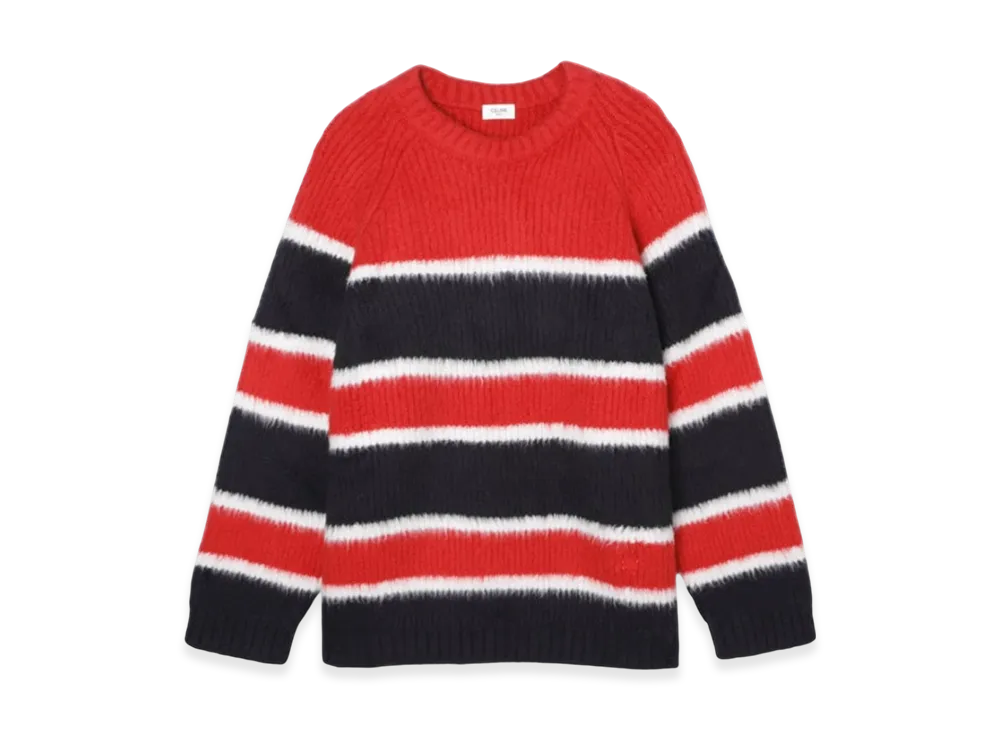 CELINE Crew Neck Knit "Black/White/Red"