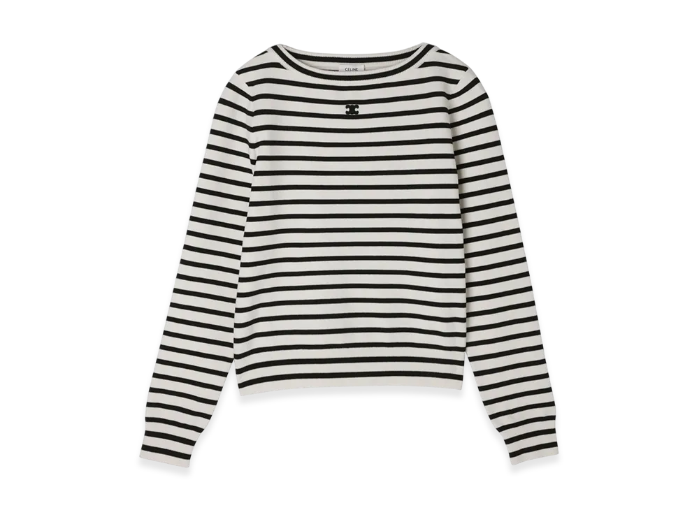 CELINE Mariniere Triomphe "Ecru/Black"