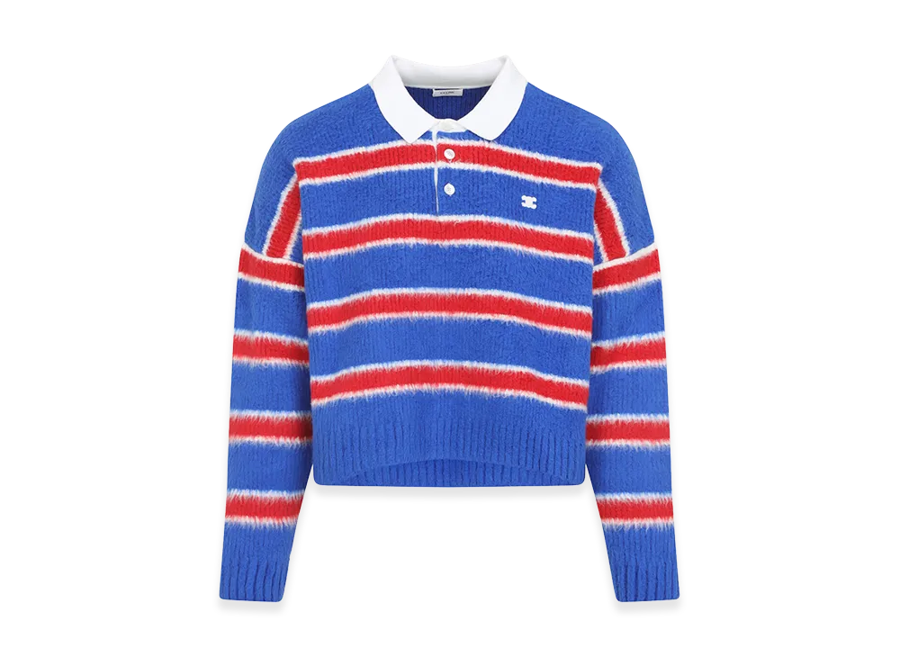 CELINE Long Sleeve Polos "Blue"