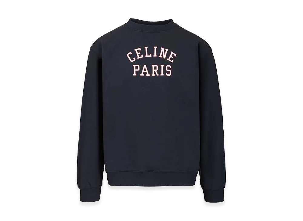 CELINE Relaxed Sweatshirt Cotton Fleece "Blue"