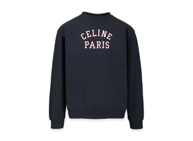 CELINE Relaxed Sweatshirt Cotton Fleece "Blue"